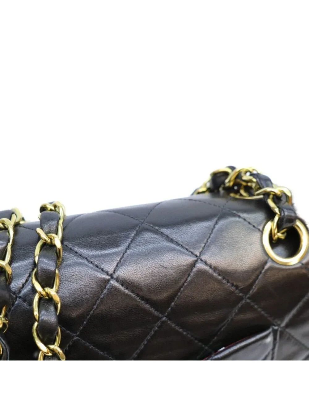 Chanel Black Lamb Gold Quilted 25 Shoulder